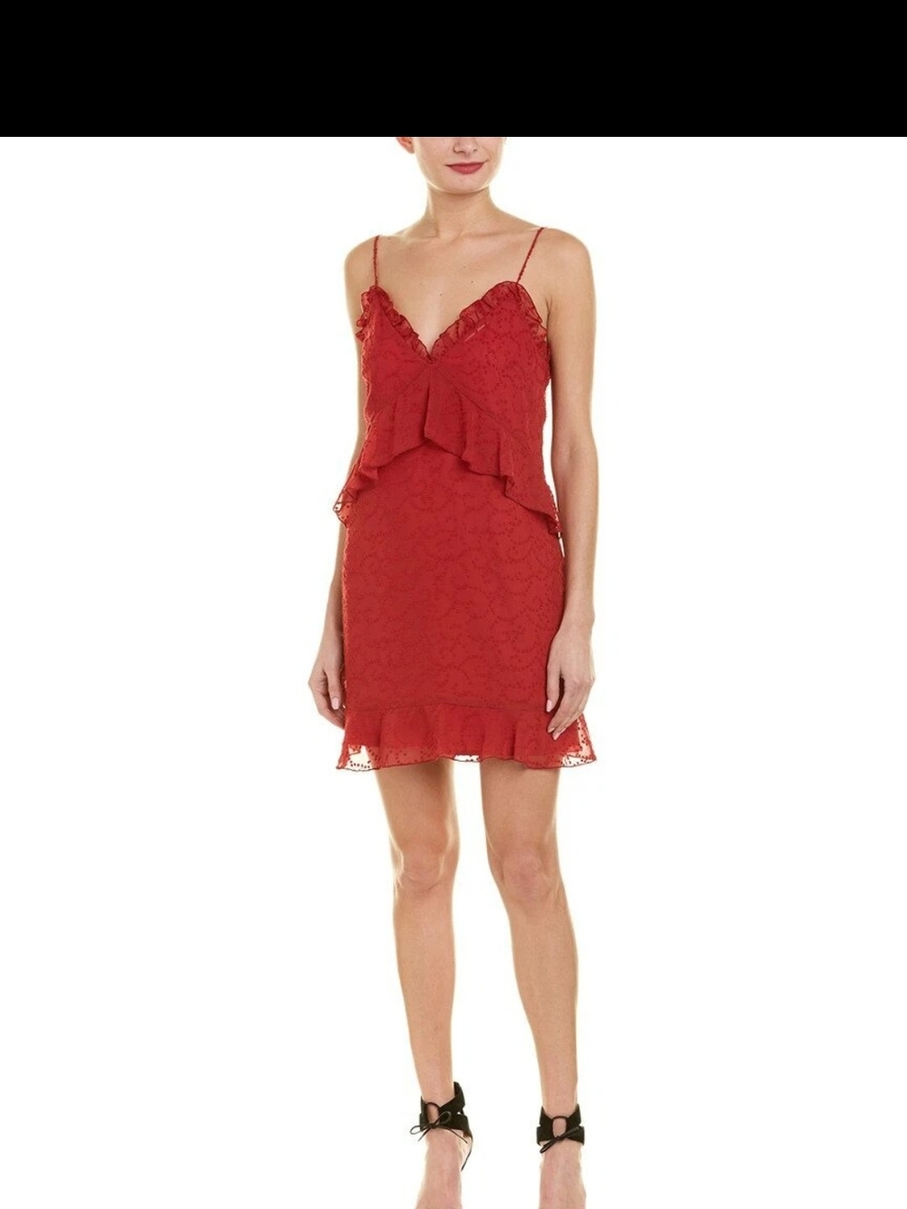 Red Ruffle Cami Dress XS - Picture 3 of 5